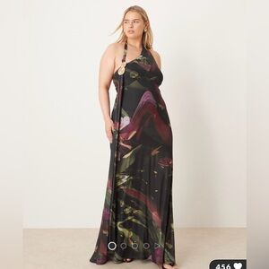 ASOS Curve Artistic Multicolor Maxi Dress